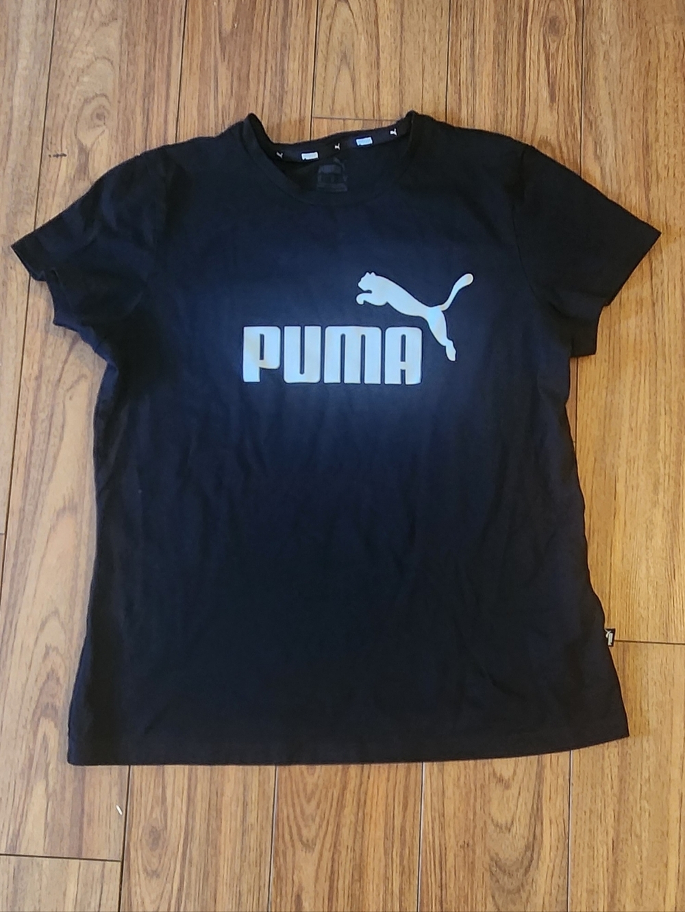 Puma Black Tee with White Logo